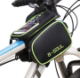 Torba rowerowa z etui na telefon/ Sakwa rowerowa B-SOUL — zielona
