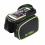 Torba rowerowa z etui na telefon/ Sakwa rowerowa B-SOUL — zielona