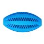 Toy rugby ball. Teether cleans teeth - light blue dog