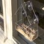 Transparent bird feeder for glass 15 × 15 × 6cm