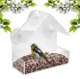 Transparent bird feeder for glass 15 × 15 × 6cm