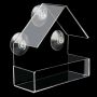 Transparent bird feeder for glass 15 × 15 × 6cm