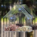 Transparent bird feeder for glass 15 × 15 × 6cm
