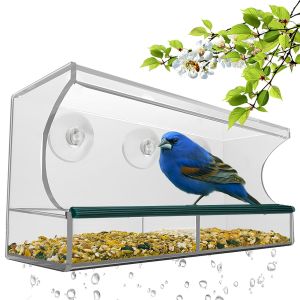 Transparent bird feeder for glass 30x10x14cm 