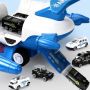 Transporter plane with cars - blue