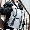 Travel backpack with space for a laptop - grey