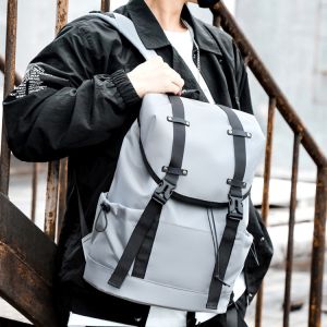 Travel backpack with space for a laptop - grey