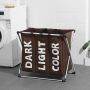 Triple brown linen / linen basket