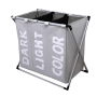 Triple laundry basket - gray 