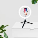 Tripod with LED ring light for recording videos, make-up