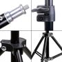 Tripod with LED ring light for recording videos, make-up