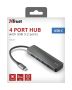 Trust 23328 interface hub USB 3.2 Gen 1 (3.1 Gen 1) Type-A 5000 Mbit/s Grey
