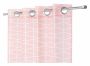 Tuckano Pattern curtain LIQUORICE pale pink 140x250
