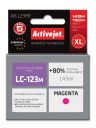 Tusz Activejet AB-123MR (zamiennik Brother LC123M/121M; Premium; 14.5 ml; czerwony)