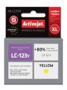 Tusz Activejet AB-123YR (zamiennik Brother LC123Y/121Y; Premium; 14.5 ml; żółty)
