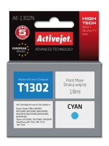 Tusz Activejet AE-1302N (zamiennik Epson T1302; Supreme; 18 ml; niebieski)