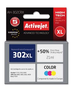 Tusz Activejet AH-302CRX (zamiennik HP 302XL F6U67AE; Premium; 21 ml; kolor)