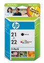 Tusz HP zestaw HP 21+HP 22, HP21+HP22=SD367AE, zawiera czarny i kolor, C9351AE+C9352AE