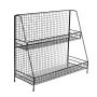Two-level, standing bookcase / shelf - black