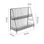 Two-level, standing bookcase / shelf - black