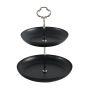 Two-tier plateau / shelf - black