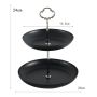 Two-tier plateau / shelf - black