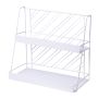 Two-tier shelf for cosmetics - white