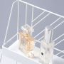 Two-tier shelf for cosmetics - white