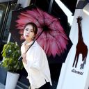 Umbrella, inverted non-dripping New - black and pink
