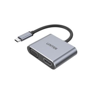 UNITEK D1049A interface hub USB 2.0 Type-C 480 Mbit/s Silver