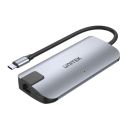 UNITEK uHUB P5+ USB 2.0 Type-C 10000 Mbit/s Black, Grey