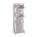 Universal 3-tier wheeled baskets