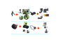 Universal set of accessories for GoPro 50in1 cameras
