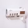 UV toothbrush holder with a paste dispenser - white