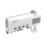 UV toothbrush holder with a paste dispenser - white