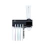 UV toothbrush holder with toothpaste dispenser - black