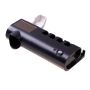 UV toothbrush holder with toothpaste dispenser - black
