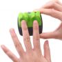 Vegetable and fruit peeler with finger grip - black and blue