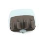 Vegetable and fruit peeler with finger grip - black and blue