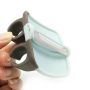 Vegetable and fruit peeler with finger grip - black and blue