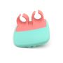 Vegetable and fruit peeler with finger grip - green-pink