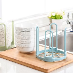 Vertical stand for plates / bowls - blue