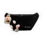 Waist bag / sachet with a teddy bear - black