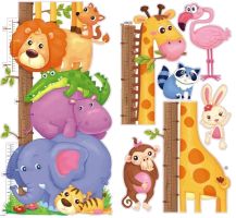 Wall decoration / Height measure - Safari