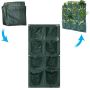 Wall planting bag - 8 pockets in 2 rows