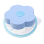 Washing machine hair removal / collection net - blue