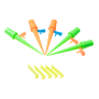 Watering pot pot - 3 pcs green + 2 pcs orange 