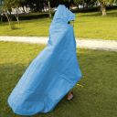 Waterproof picnic blanket with raincoat - blue
