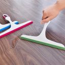 Window squeegee, silicone rubber with handle - green
