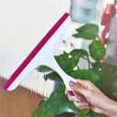 Window squeegee, silicone rubber with handle - pink